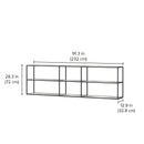 LIUM Decorative Shelving Unit Combo 3x2/2