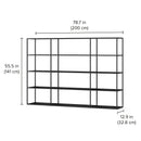 Bookshelf Shelving Unit - Modern Display Storage with Custom Shelves  LIUM Decorative Shelving Unit Combo 3x4/1