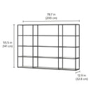 Bookshelf Shelving Unit - Modern Display Storage with Custom Shelves  LIUM Decorative Shelving Unit Combo 3x4/1