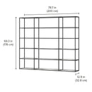 Freestanding Bookshelf Room Divider - Room Divider Bookcase with Modern Design LIUM Decorative Shelving Unit Combo 3x5/1
