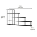 Customize Your Shelving System - Modern Storage with Flexible Design LIUM Decorative Shelving Unit Step L 4x4