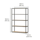 Freestanding Shelving System - Modern Storage System with Custom Design & German Engineering LIUM Decorative Shelving Unit XL 1x4