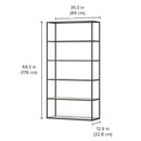 Bookshelf System - Modern Display Storage with Custom Shelves & German Engineering LIUM Decorative Shelving Unit XL 1x5