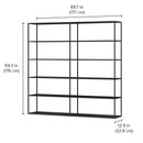 Modular Bookshelf System - Modern Display Storage with Custom Shelves & German Engineering LIUM Decorative Shelving Unit XL 2x5