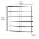 Modular Bookshelf System - Modern Display Storage with Custom Shelves & German Engineering LIUM Decorative Shelving Unit XL 2x5