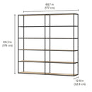 Modular Bookshelf System - Modern Display Storage with Custom Shelves & German Engineering LIUM Decorative Shelving Unit XL 2x5