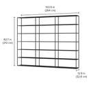 Bookshelf Room Divider - Room Divider Bookcase with Custom Shelves & Modern Design LIUM Decorative Shelving Unit XL 3x6