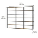 Bookshelf Room Divider - Room Divider Bookcase with Custom Shelves & Modern Design LIUM Decorative Shelving Unit XL 3x6
