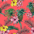 Modish Pineapple and Flowers Wallpaper Vogue