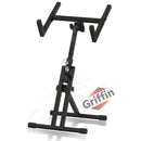 Guitar Combo Amplifier Stand by GRIFFIN - PA Speaker Karaoke Monitor Holder - Low Profile Pro-Audio Amp Tilt Back Mount Stand for Speaker Cabinet