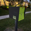 UpTown Box Locking Package Dropbox in TEXTURED GRAY METALLIC - Modern Mailbox