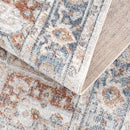 Neta Red & Blue Flat Pile Washable Rug