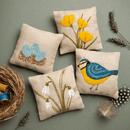 Linen lavender bag Embroidery kit - Spring Garden LNGAR4L