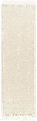 Ramsbury Beige Trellis Wool Rug