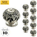 Crystalled 1-3/5 in. Black & Cream Cabinet Knob (Pack of 10)
