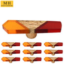 Mascot Hardware Fusion 3 in. Red & Orange Wood Cabinet Knob (10-Pack)