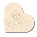 NEW Unfinished Wood Layered Conversation Heart Shelf Sitter | 6" Wide| 1/2" and 1/4" Wood | Wood Craft DIY