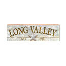Long Valley Est Date Sign | Real Wood Art Print