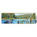 Mountain Lake Loon | Wall Art Print on Real Wood