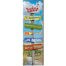 Santa Cruz Beach Directional | Wall Art Print on Real Wood