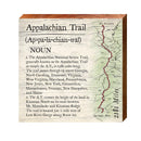 Appalachian Trail Definition | Wall Art Print on Real Wood