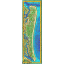 Amelia Island Map | Wall Art Print on Real Wood