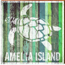 Amelia Island Sea Turtle | Wall Art Print on Real Wood