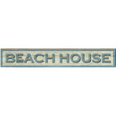 Beach House Coastal Cream Sign | Wall Art Print on Real Wood