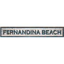 Fernandina Beach Shabby Sign | Wall Art Print on Real Wood