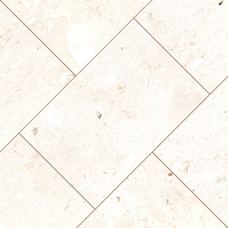 Mayra White 12"x12" Tumbled Limestone Paver Floor Tile - MSI Collection product shot angle  view