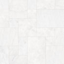 Crystal White Sandblast Marble Pavers Kit - MSI Collection wall view