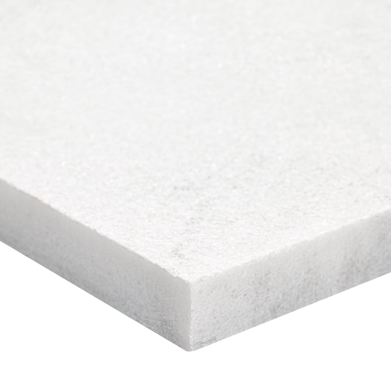 Crystal White Sandblast Marble Pavers Kit - MSI Collection edge view