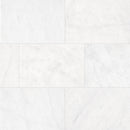 Crystal White 16"x24" Sandblast Marble Pavers - MSI Collection wall view