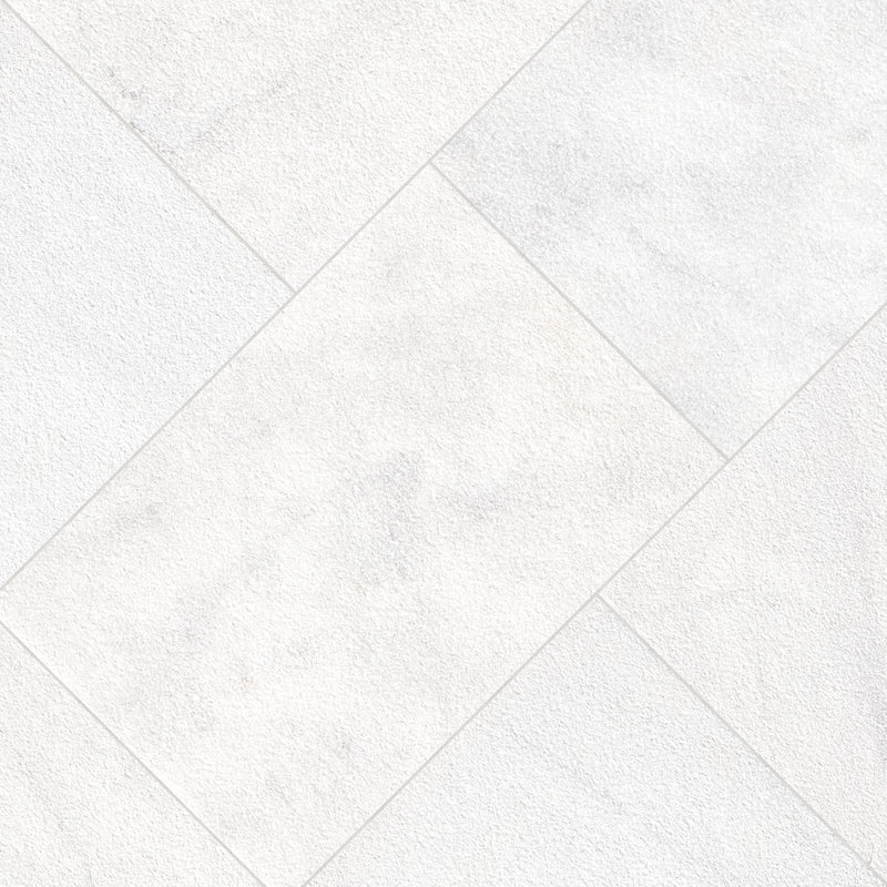 Crystal White 16"x24" Sandblast Marble Pavers - MSI Collection angle view