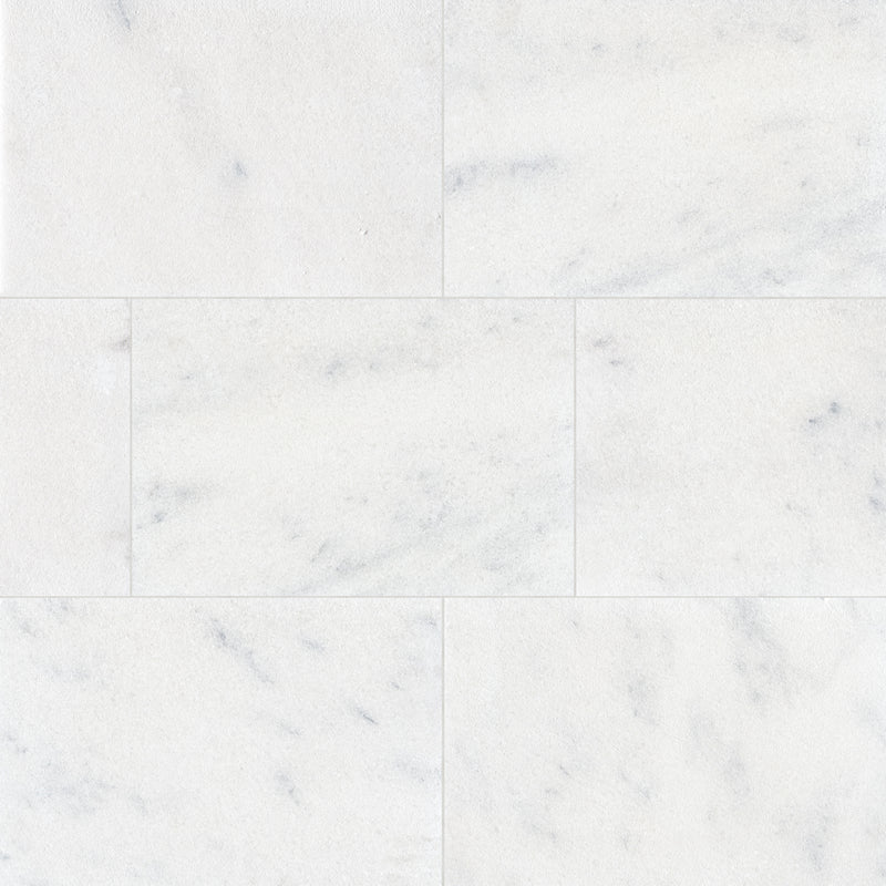 Sierra White 16"x24" Sandblast Marble Paver - MSI Collection wall view 2