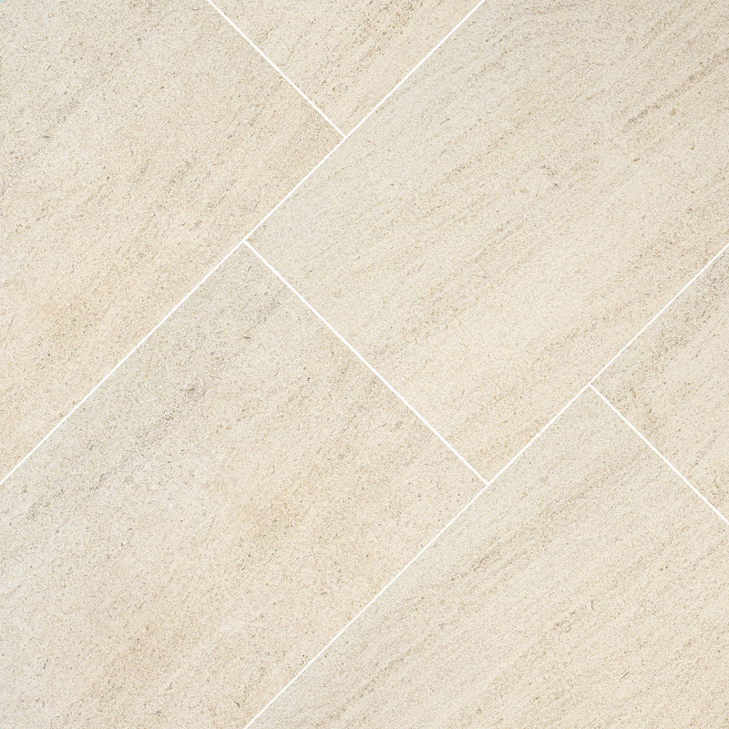 Livingstyle Beige 24"x48" Porcelain Paver Floor Tile - MSI Collection angle view