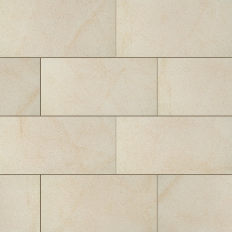 Livingstyle Cream 24"x48" Porcelain Paver Floor Tile - MSI Collection closeup view