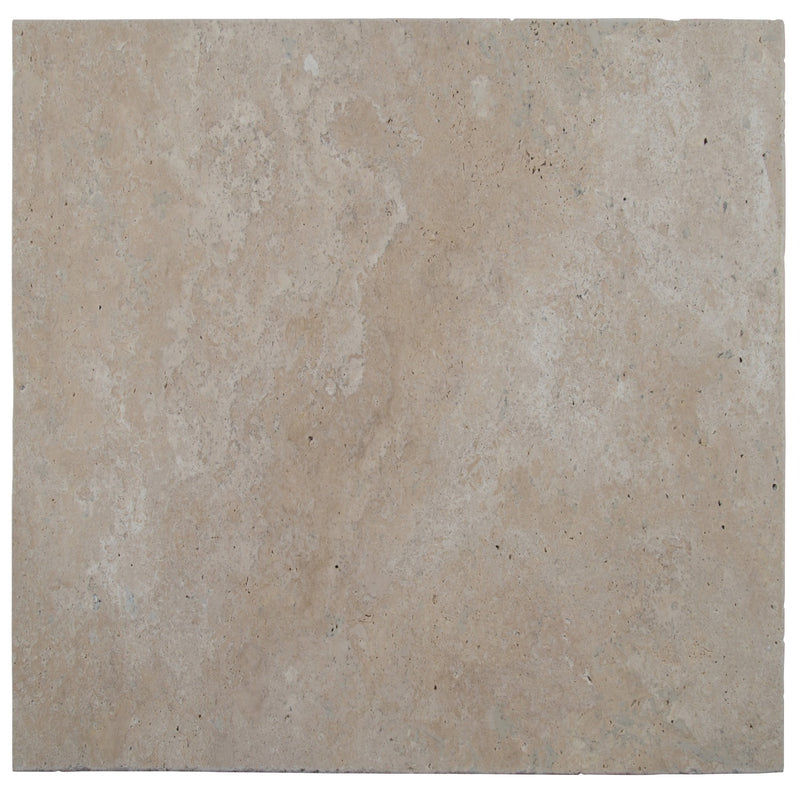Mocha 16"x24" Tumbled Travertine Pavers Floor Tile - MSI Collection product shot wall view