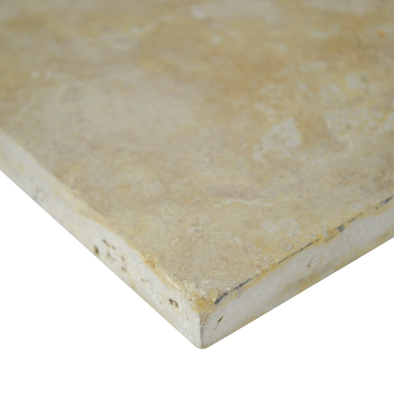 Tuscany Riviera 16"x 24" Travertine Tumbled Paver Floor Tile - MSI Collection product shot edge view