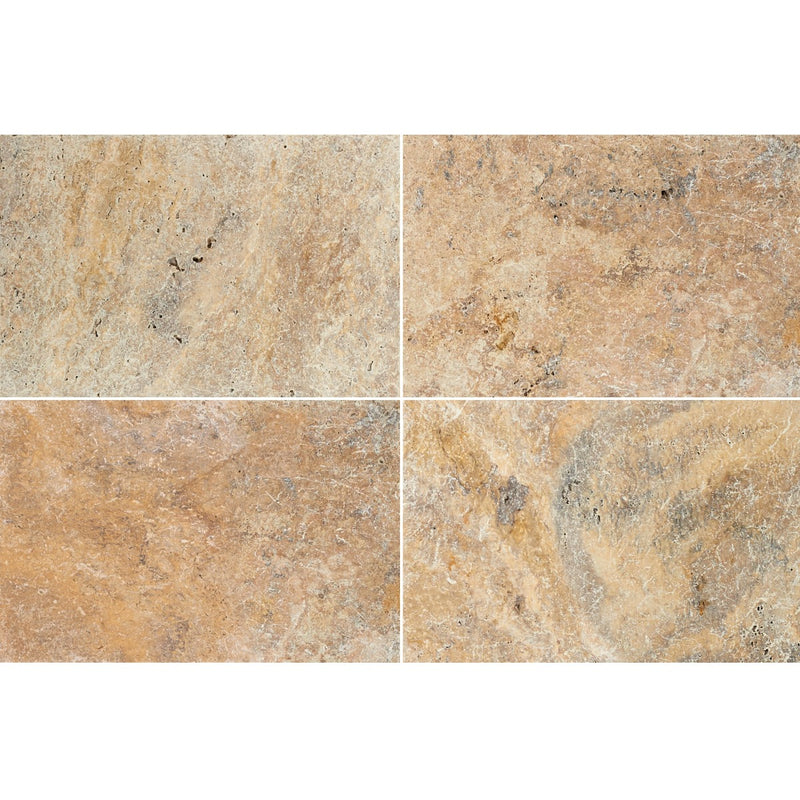 Tuscany Scabas 16"x24" Travertine Tumbled Paver Floor Tile - MSI Collection product shot wall view 2