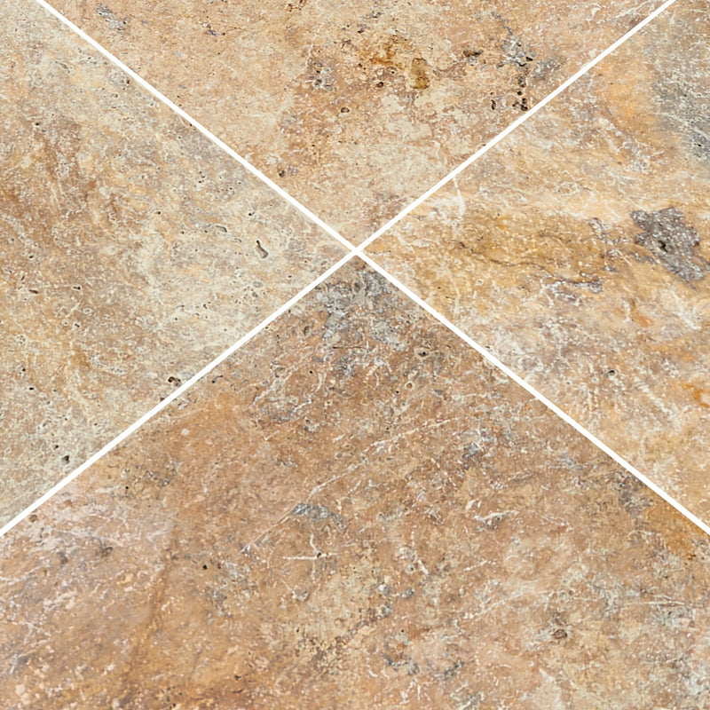 Tuscany Scabas 16"x24" Travertine Tumbled Paver Floor Tile - MSI Collection product shot wall view 3