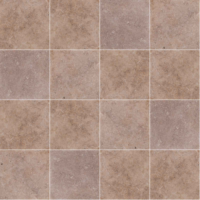 Tuscany Walnut Travertine Tumbled Paver Floor Tile - MSI Collection product shot wall view