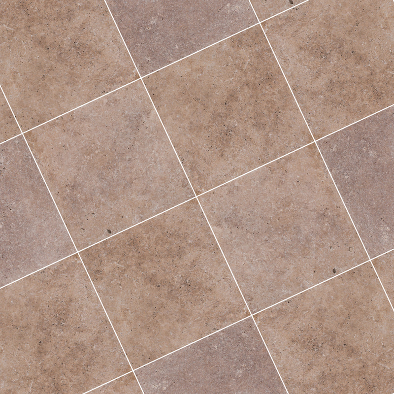 Tuscany Walnut Travertine Tumbled Paver Floor Tile - MSI Collection product shot angle view