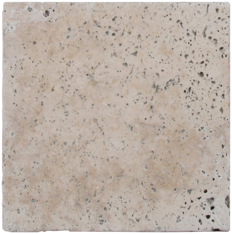 Tuscany Walnut Travertine Tumbled Paver Floor Tile product shot wall view - MSI Collection