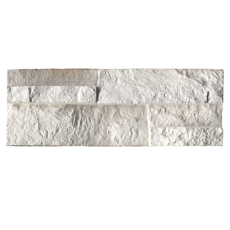 Danbury White Pattern Varying Length Wall Tile - MSI Collection panel profile view