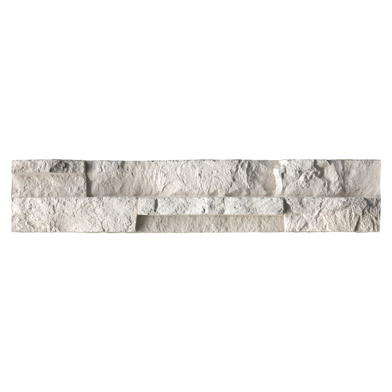 Danbury White Pattern Varying Length Wall Tile - MSI Collection panel top view