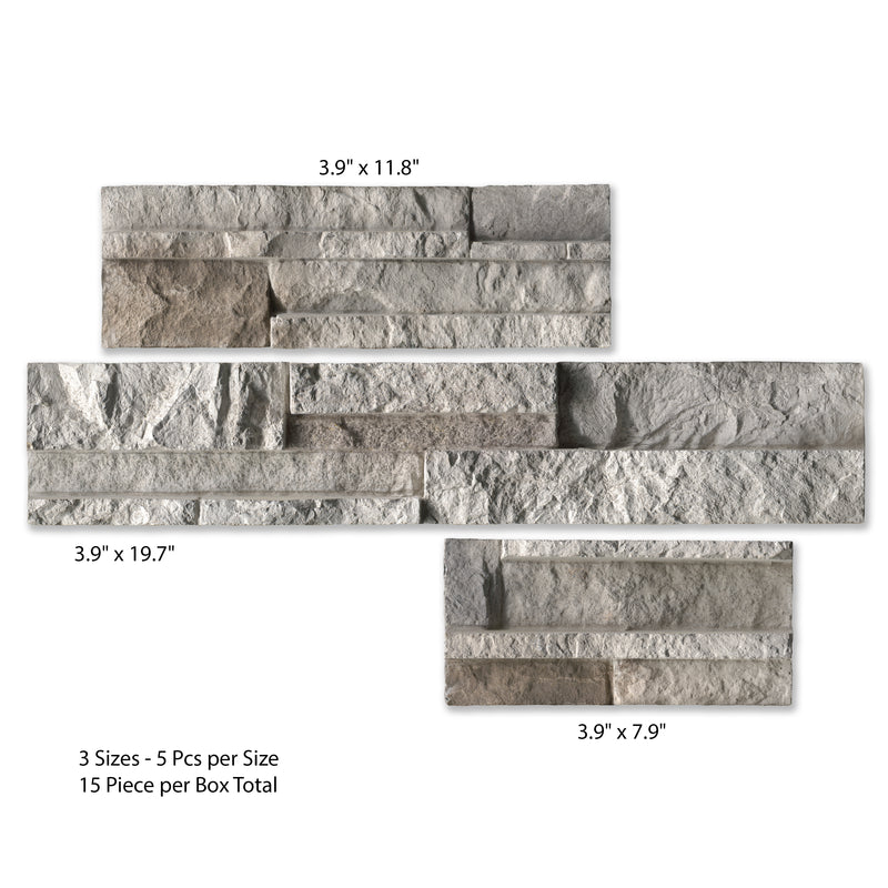 Knoxville Gray Pattern Varying Length Wall Tile - MSI Collection descriptive view