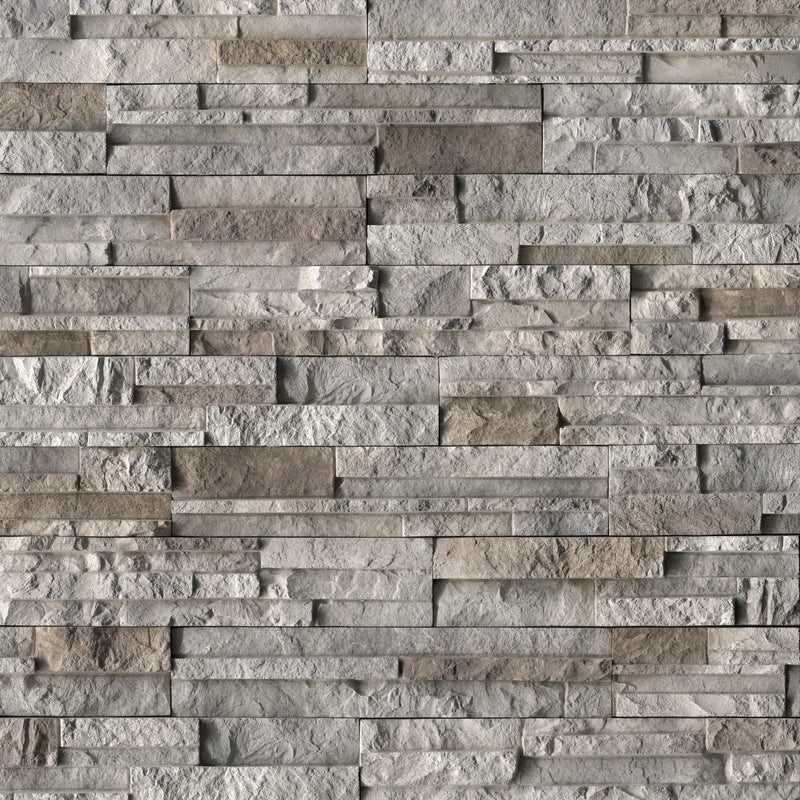 Knoxville Gray Pattern Varying Length Wall Tile - MSI Collection wall view