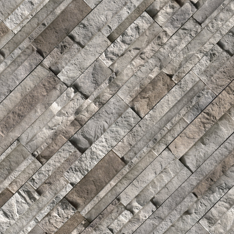 Knoxville Gray Pattern Varying Length Wall Tile - MSI Collection angle view