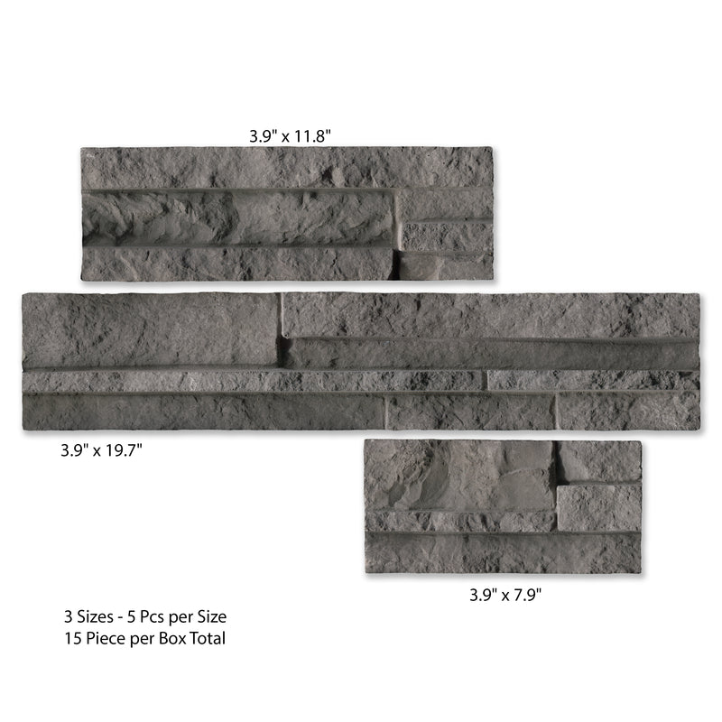 Sandown Silver Pattern Varying Length Wall Tile - MSI Collection descriptive view